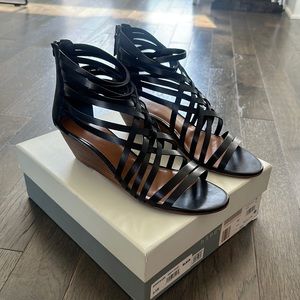 Hinge Leather Sandal Wedge